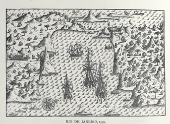 「リオデジャネイロ1599年」、オリヴィエデノールトの「疲れた航海の説明」、1602年